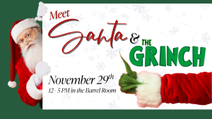 Santa and the Grinch in the Taproom